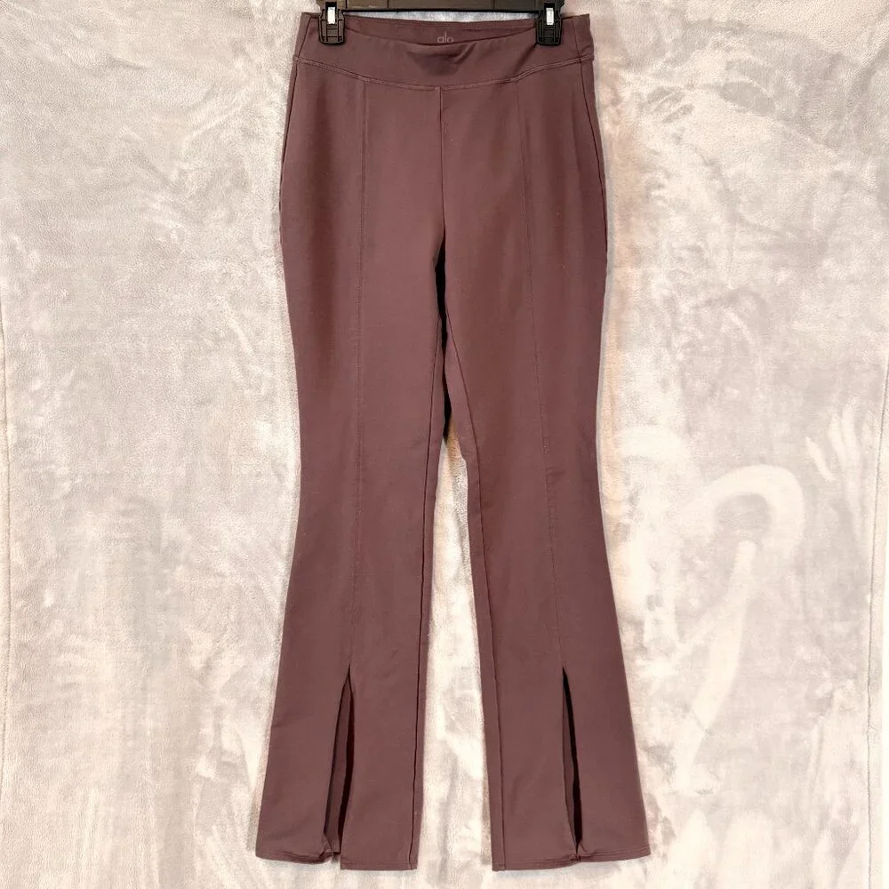 ALO Yoga Airbrush High-Waist 7/8 Flutter Leggings Raisin Purple Size Large
